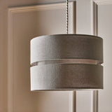 Argos Home two tier grey fabric lampshade 30cm, UK version