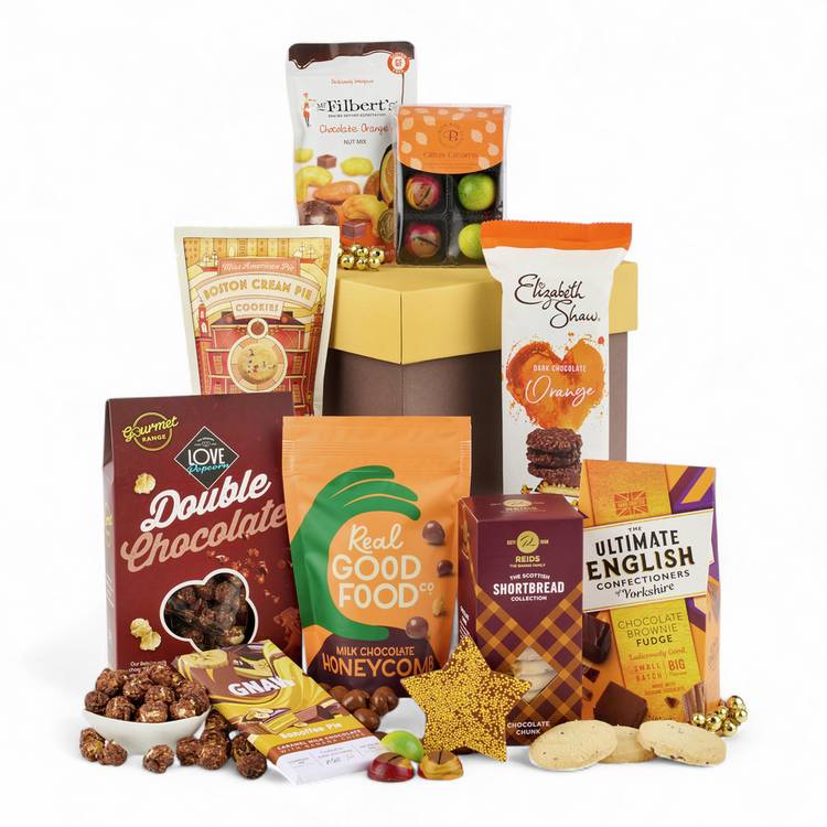 Spicers of Hythe Choco Tower Hamper chocolate gift box, UK version