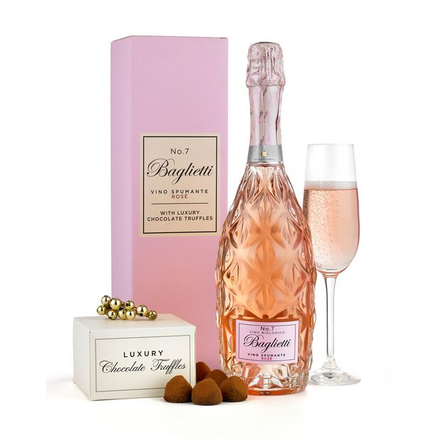 Spicers Of Hythe Baglietti Rose gift box with prosecco and truffles, UK version