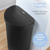 Tower sensor bin black 50 litre, imported from the UK