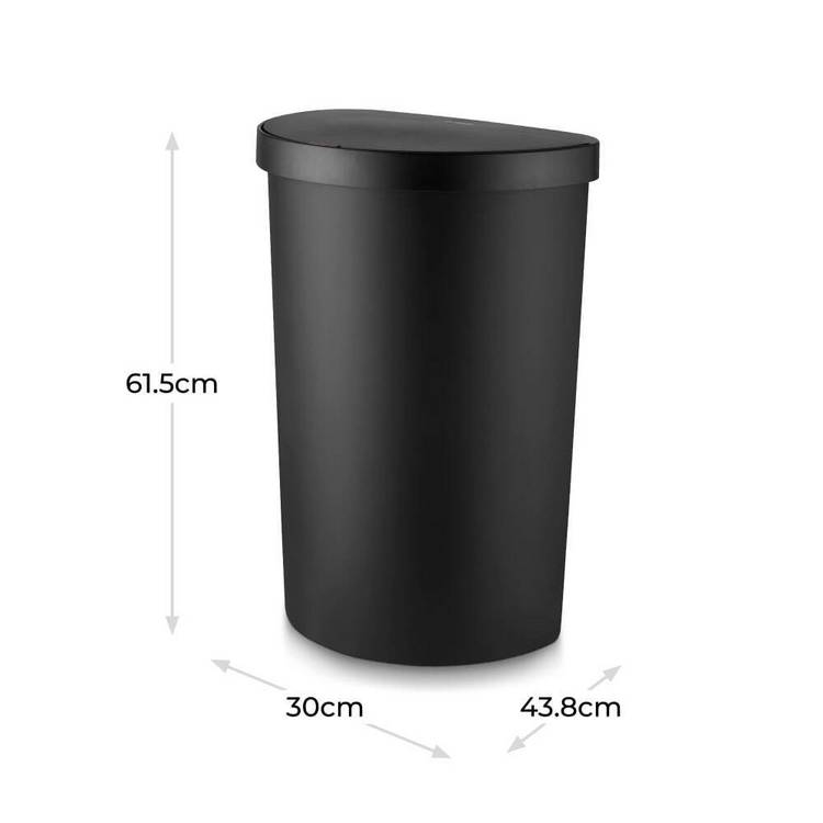 Tower sensor bin black 50 litre, imported from the UK