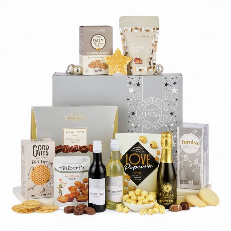 Spicers Of Hythe silver indulgence hamper gift box - British product