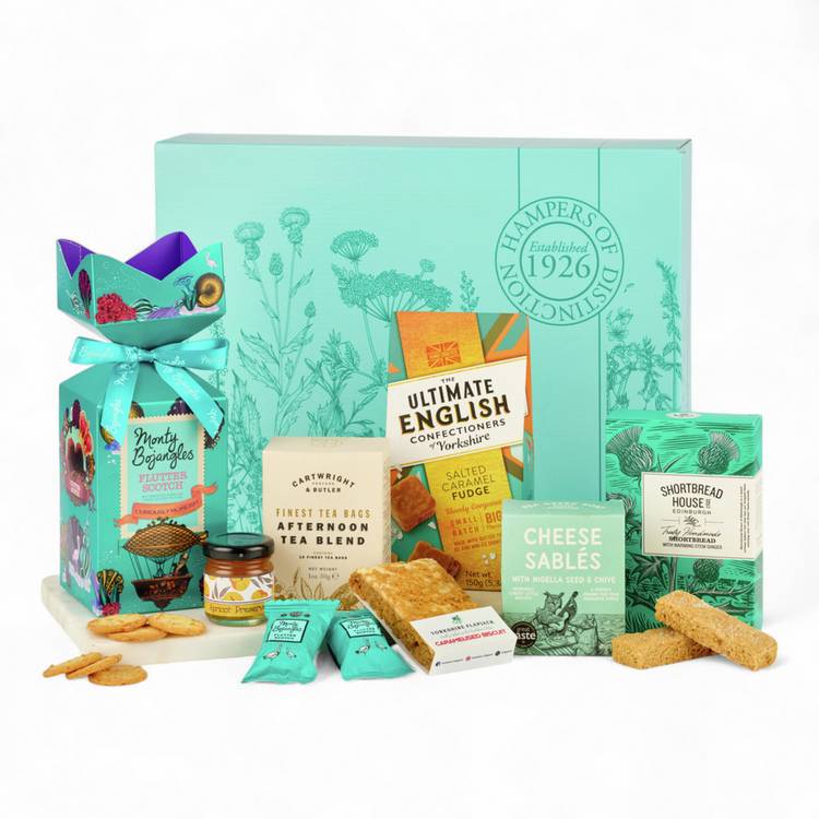 Spicers Of Hythe tea and treats hamper gift box (British brand)