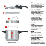 Tower stainless steel pressure cooker 6 litre - British product