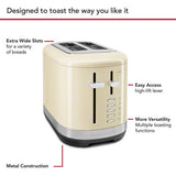 KitchenAid 2 slice toaster almond cream, imported from the UK
