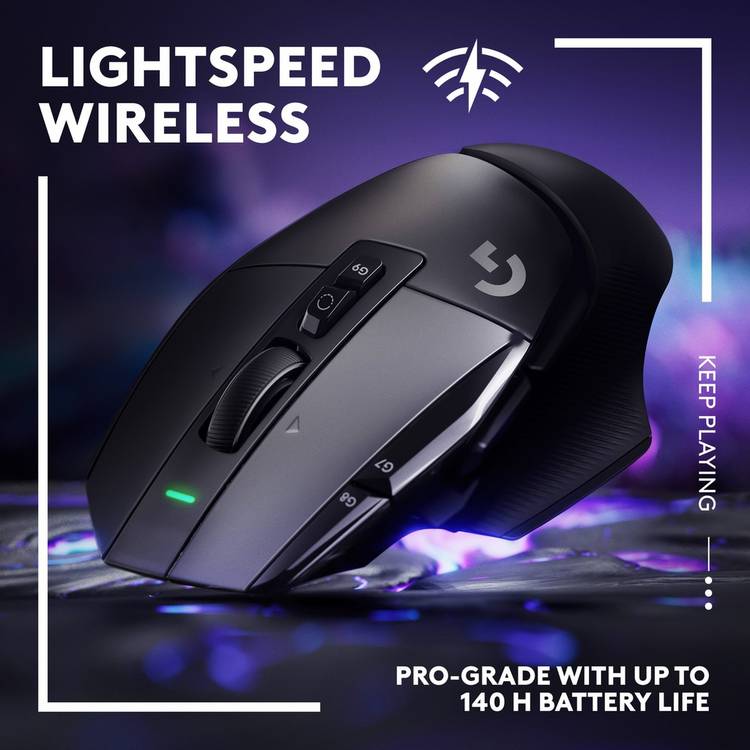 Logitech G502 X LIGHTSPEED wireless gaming mouse Black - British product