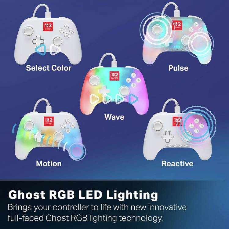 PowerA Switch 2 Wired Controller Lumectra White, UK version
