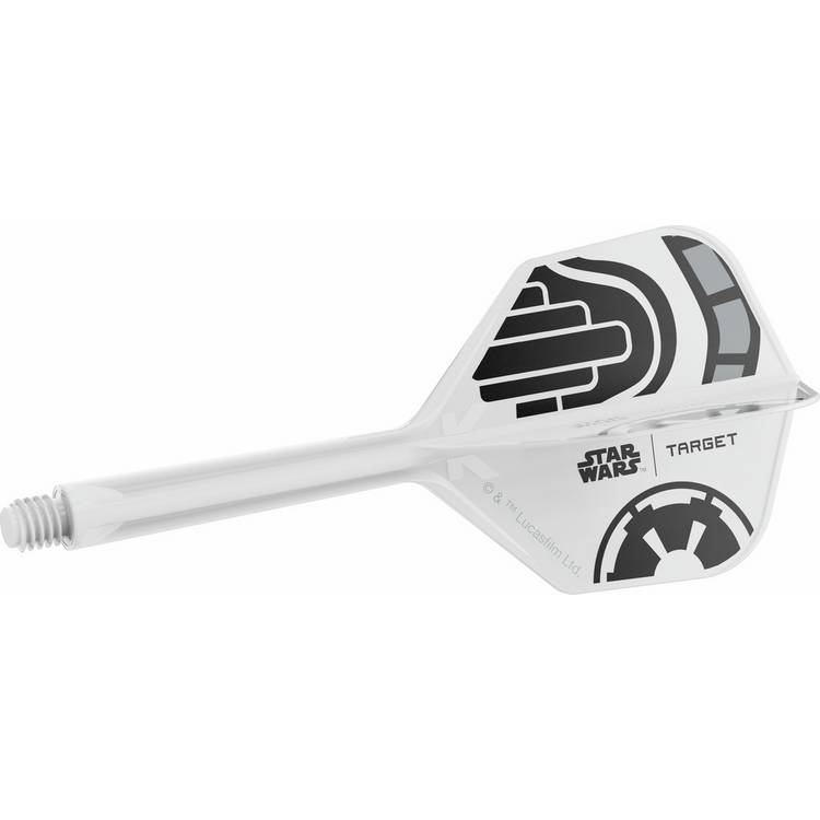 Star Wars Stormtrooper K-Flex dart flights and shafts, imported from the UK