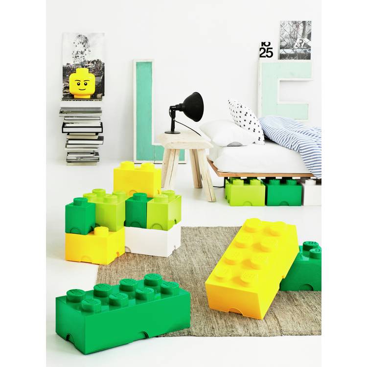 LEGO Storage Brick 8 Knobs green storage box, UK version