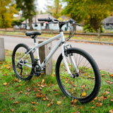 Falcon Cyclone 24 inch kids hybrid bike light grey, imported from the UK