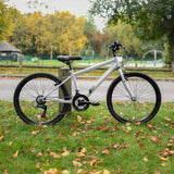 Falcon Cyclone 24 inch kids hybrid bike light grey, imported from the UK