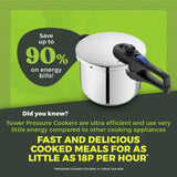 Tower 6 litre stainless steel pressure cooker - British product