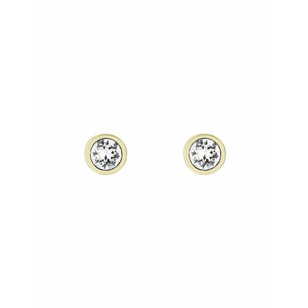 Ted Baker crystal stud earrings gold tone European crystal (British brand)
