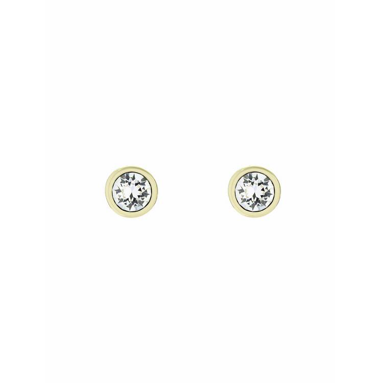 Ted Baker crystal stud earrings gold tone European crystal (British brand)
