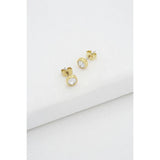 Ted Baker crystal stud earrings gold tone European crystal (British brand)