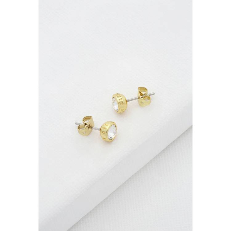 Ted Baker crystal stud earrings gold tone European crystal (British brand)