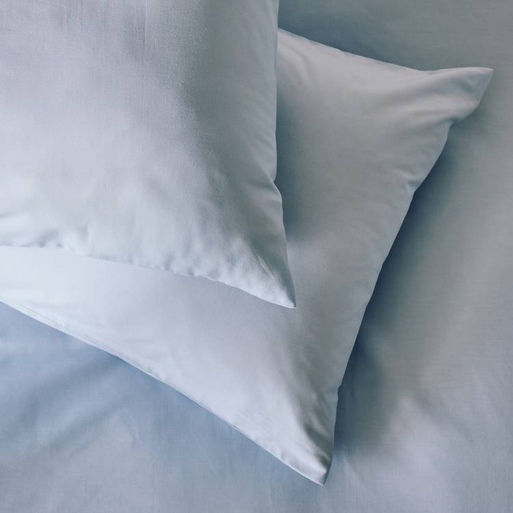 Habitat plain pale blue bedding set single, imported from the UK
