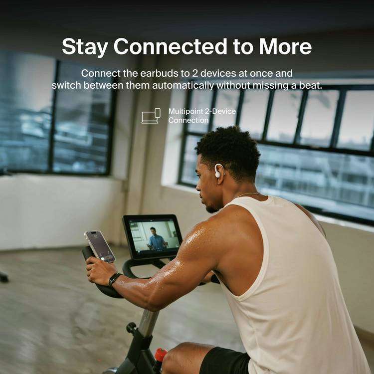 Belkin SoundForm ActiveFit wireless sports earbuds in cream (British brand)