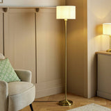 Argos Home Carla stick floor lamp white brass 152cm, UK version