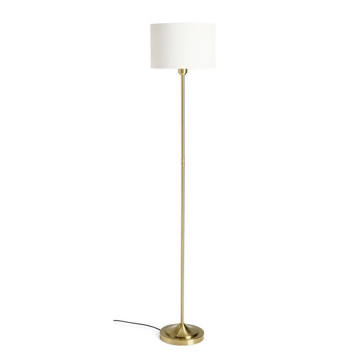 Argos Home Carla stick floor lamp white brass 152cm, UK version