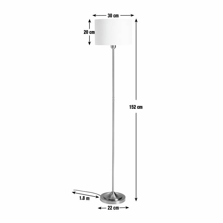 Argos Home Carla stick floor lamp white brass 152cm, UK version
