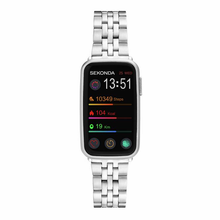 Sekonda silver bracelet fitness tracker smartwatch UK version