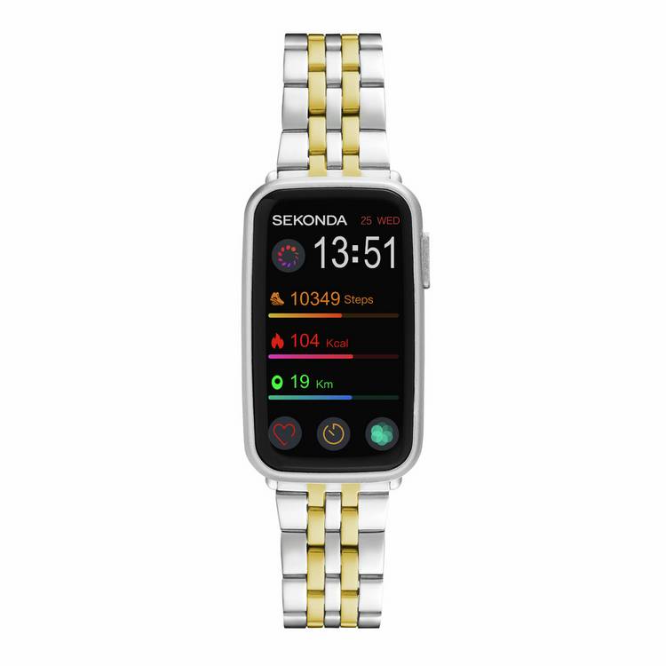 Sekonda ladies fitness tracker watch with two-tone bracelet imported from the UK