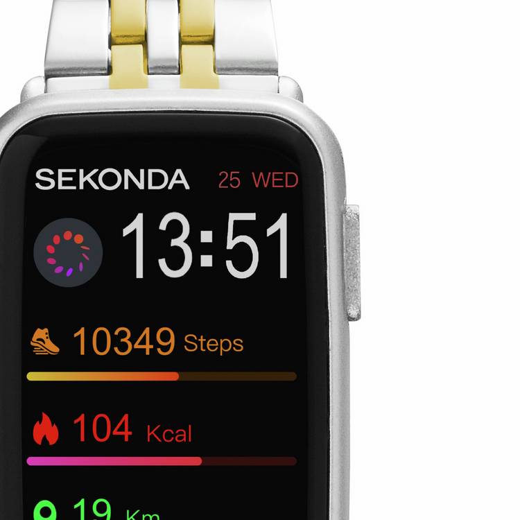 Sekonda ladies fitness tracker watch with two-tone bracelet imported from the UK