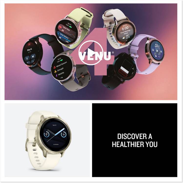 Garmin Venu 4 GPS smartwatch periwinkle 41mm (British brand)
