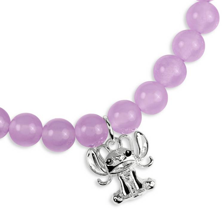 Disney Lilo and Stitch silver charm beaded bracelet, UK version