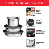 Tefal Ingenio 4-piece cookware set, imported from the UK