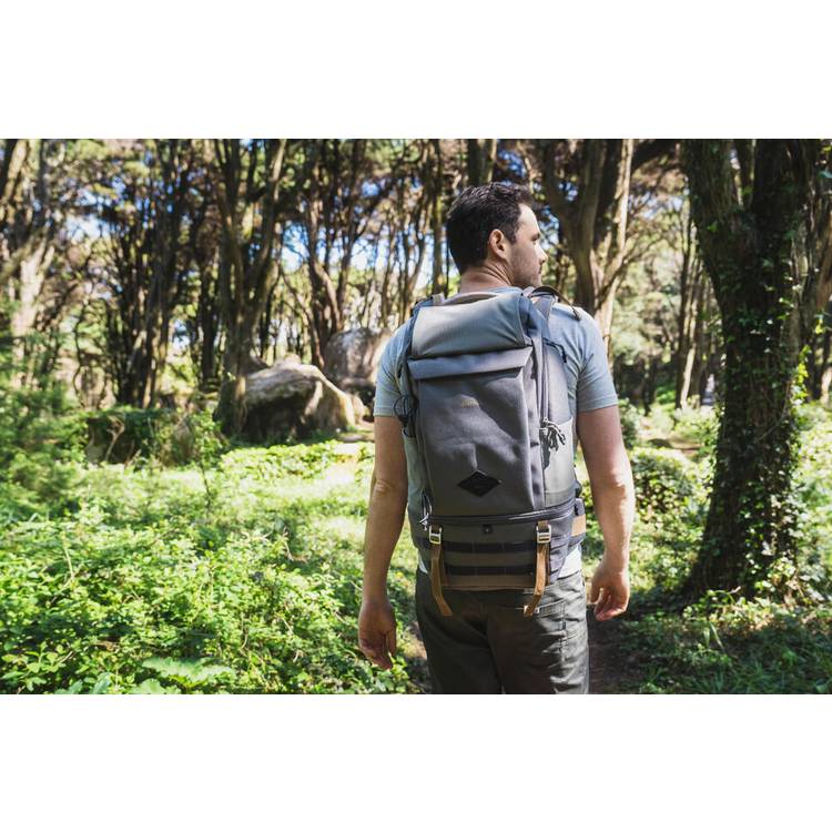 Decathlon grey 25 litre hiking backpack, UK version