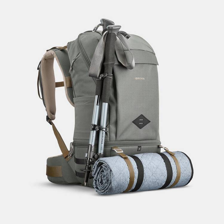 Decathlon grey 25 litre hiking backpack, UK version