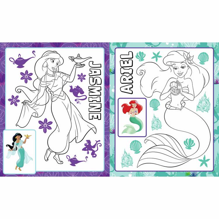 Disney Princess sponge art book and paint set - British product