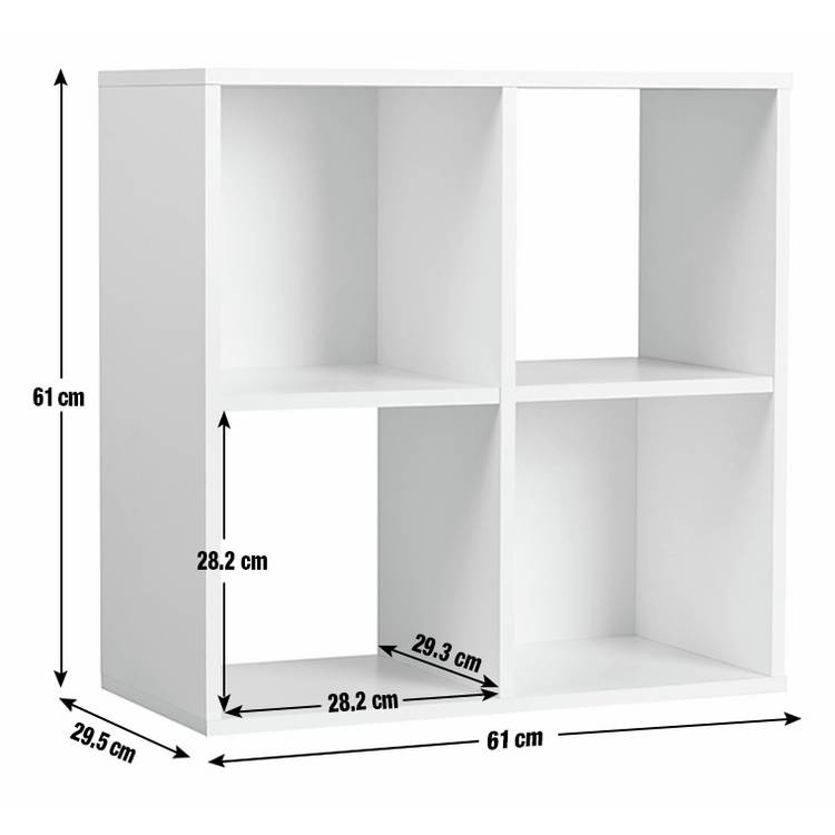 Argos Home walnut 4 cube storage unit (British brand)