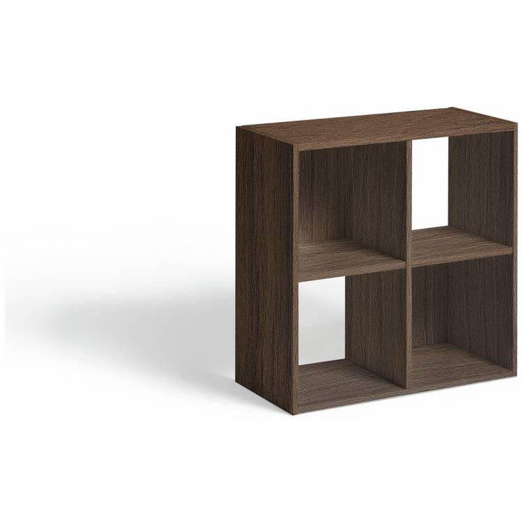 Argos Home walnut 4 cube storage unit (British brand)