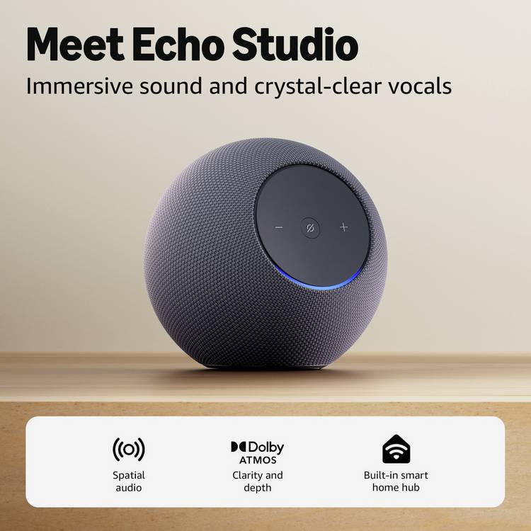 Amazon Echo Studio smart speaker graphite (British brand)