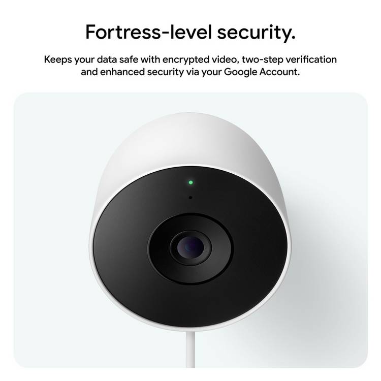 Google Nest Cam Outdoor 2nd Gen wired security camera - British product