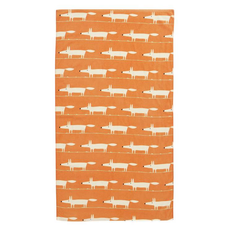 Habitat Mr Fox beach towel orange 150x80, imported from the UK