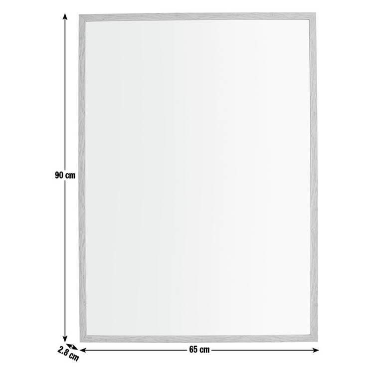 Home Essentials oak effect wall mirror 90x65cm - British product