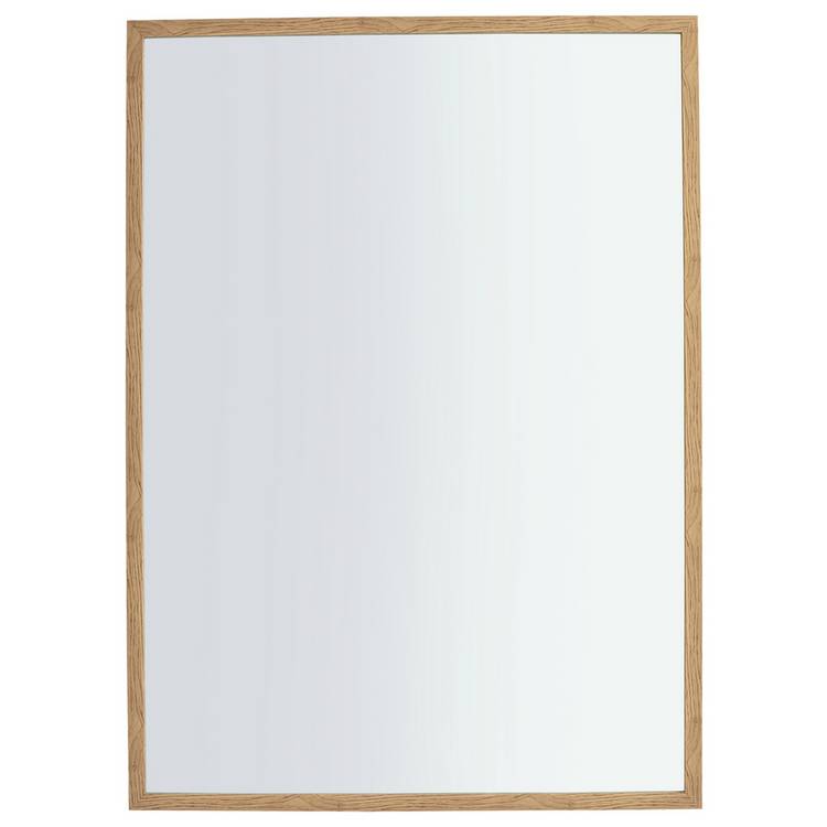 Home Essentials oak effect wall mirror 90x65cm - British product