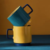 Argos Habitat Colour Block Pack of 2 Stoneware Stacking Mugs- Buy online at McGrocer