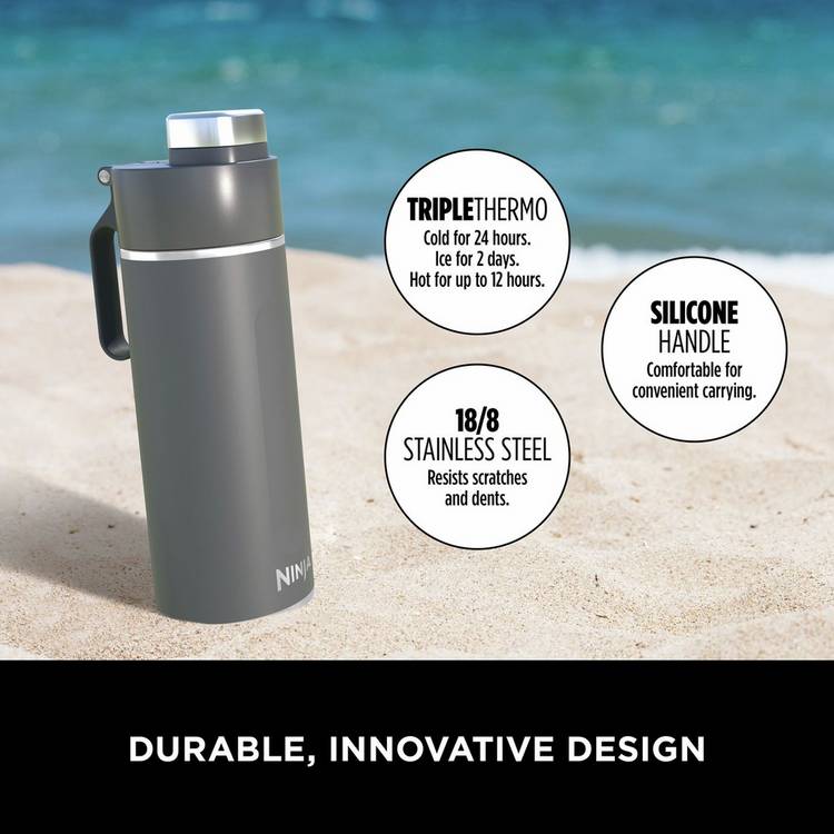 Ninja grey travel bottle 530ml, imported from the UK