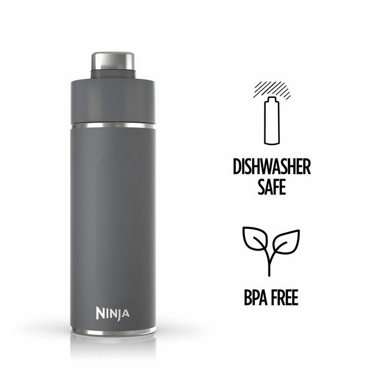 Ninja grey travel bottle 530ml, imported from the UK