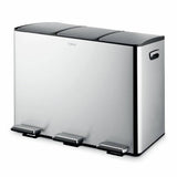 Tower 45L three compartment recycling bin steel, imported from the UK