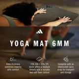 Adidas 6mm yoga mat black - British product