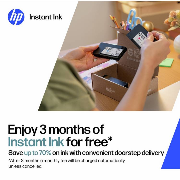 HP DeskJet 2922 printer with 3 months Instant Ink - British product