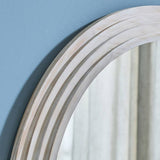 Habitat brown wooden arch wall mirror 90x77cm - British product