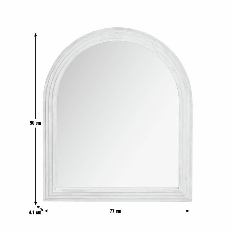 Habitat brown wooden arch wall mirror 90x77cm - British product