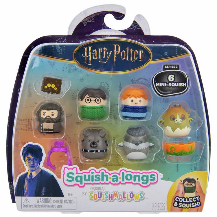 Squishmallows Squish-a-longs Harry Potter collectible set pack of 6, imported from the UK